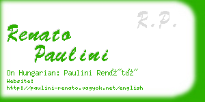 renato paulini business card